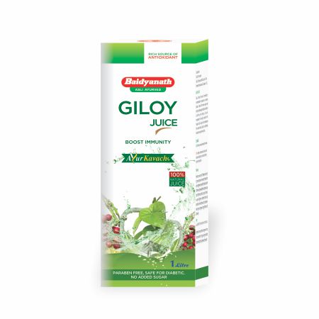 Baidyanath Daily Immunity Booster - Giloy 1 l + Baidyanath Ashwagandha Tablet (60 Tablets)