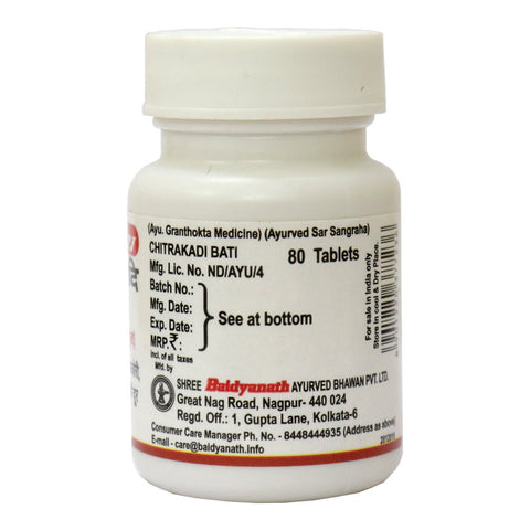 Baidyanath Chitrakadi Bati –  (80 Tabs Each)