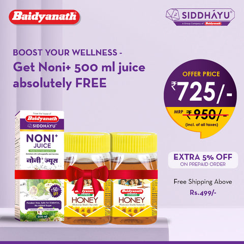 Baidyanath Honey (Madhu) + Noni 500ml (FREE)