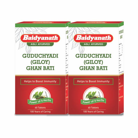 Baidyanath Guduchyadi (Giloy) Ghan Bati (Pack Of 2- 60 Tab Each)