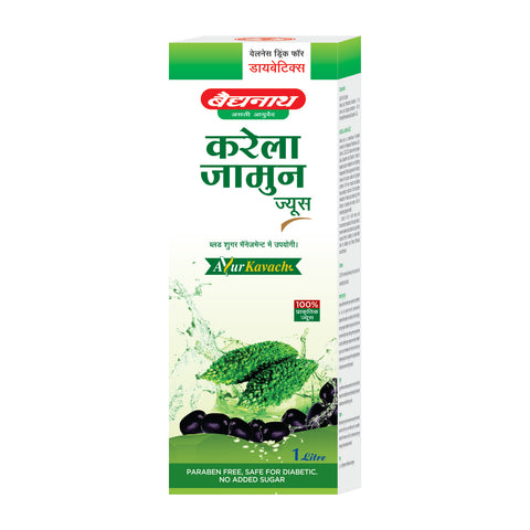 Baidyanath Karela Jamun Juice 1 l+ Baidyanath Madhumehari Granules (200 g)
