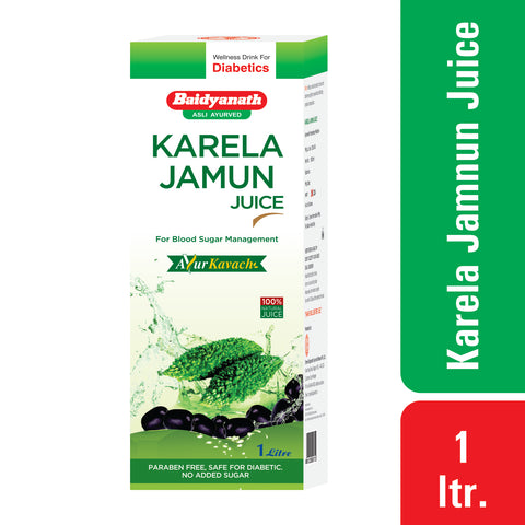 Baidyanath Karela Jamun Juice 1 l+ Baidyanath Madhumehari Granules (200 g)