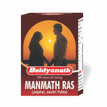 Baidyanath Vitality & Energy Booster - Ashwagandhamrita 450 ml + Manmath Ras: 40 tablets