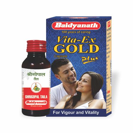 Baidyanath Men’s Health Kit - Vita Ex Gold Plus 20 Capsules + Shri Gopal Taila (50 ml)